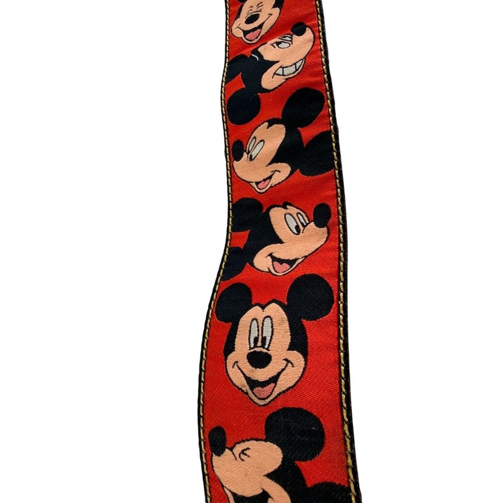 Disney Mickey Mouse Red & Black Adjustable Guitar Strap Expressions 44” Long - Picture 4 of 10